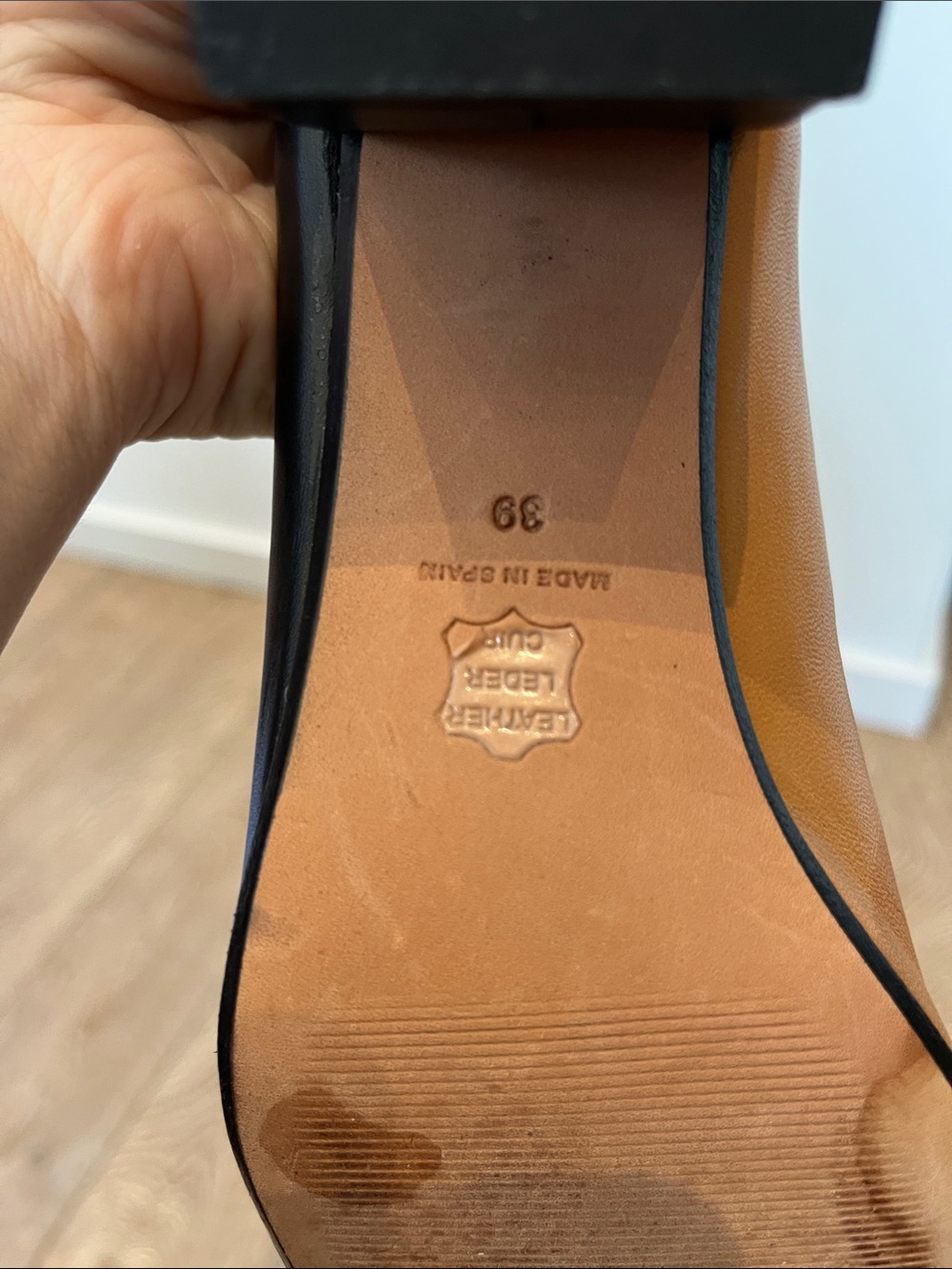 Two-Tone Black and Tan Leather Heels by Maguire - Picture 4 of 4